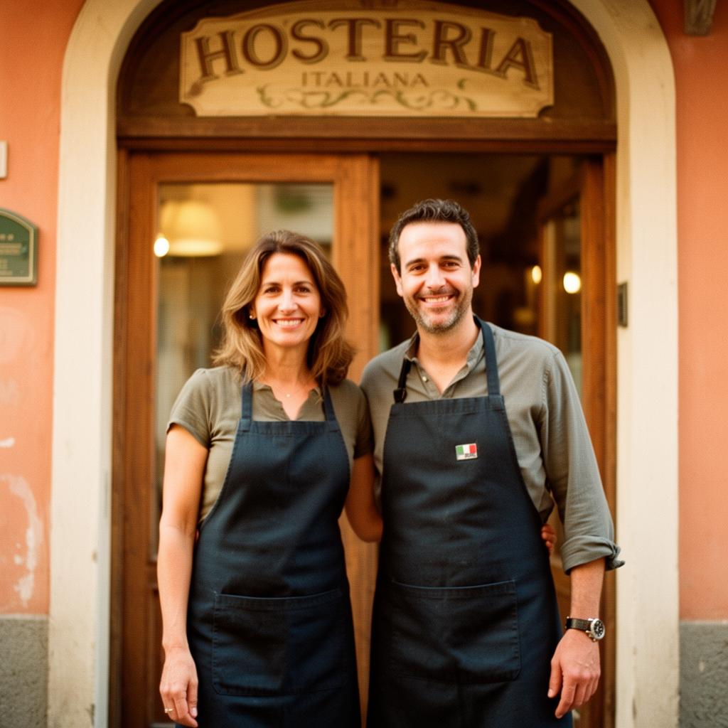 Domenico Testa e Alessia Parsi, titolari di Hosteria Novara